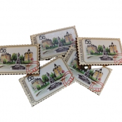 Souvenirs  - Wooden magnet (postage stamp) - 40 CZK
